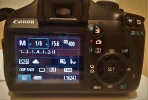 Canon Rebel dispaly screen