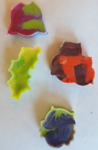 The back of the crayons