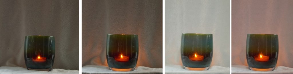 Comparison of lighting techniques on a votive